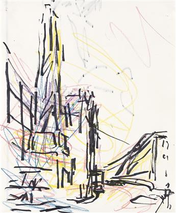 FRANK AUERBACH Study for Chimney in Mornington Crescent.